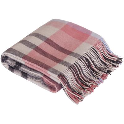 China King's Size Yak Wool Woven Anti-pilling Plaids Check Tartan Queen's Blankets for sale