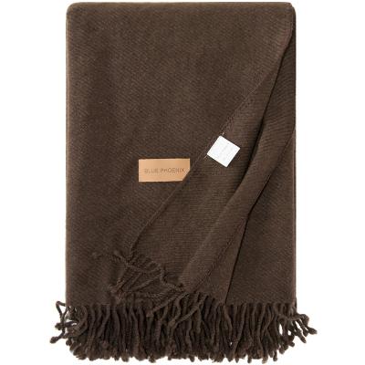 China Wholesale Wool King Size Luxury Alpaca Woven Blankets Anti-pilling Throws for sale