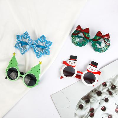 China Christmas Decoration Novelty Glasses Santa Claus Elk Glasses Sunglasses Christmas Party Christmas Sunglasses Fashion for sale