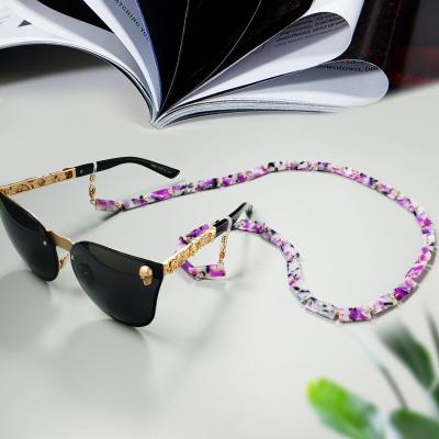 China Square Acrylic Hot Sale Leopard Sunglasses Chain Eyewear Accessories Face Masking Chain For Women for sale