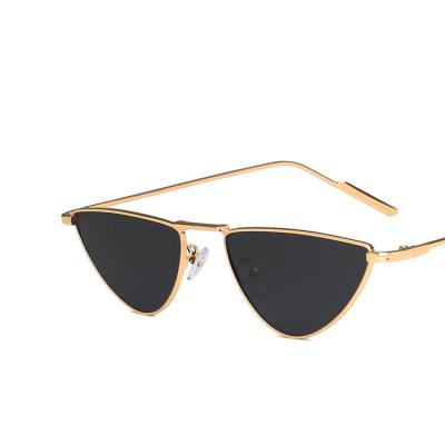 China Fashion sunglasses 2021 new fashion women's unisex shades metal triangle UV protection sunglasses for sale