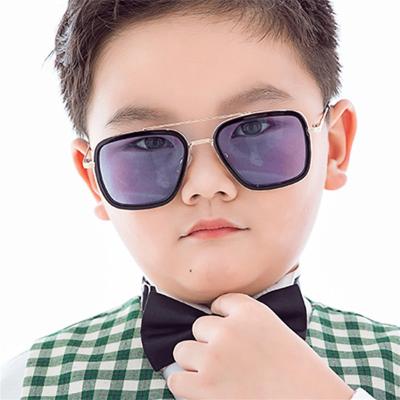 China Custom Logo Cat Eye Fashion Vintage Baby Child Sunglasses Parent-child Rimless Plastic Child Sunglasses for sale