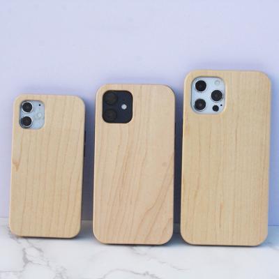 China anti-fall custom print shockproof mobile phone cover case sublimation blanks wooden phone case for iPhone for sale