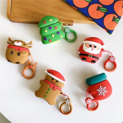 China Cute Christmas Gift Full Silicone Protective Case Cartoon Case For IOS Wireless Earphone Case for sale