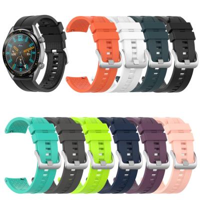 China Wholesale Elastic Band 20mm 22mm Sports Silicone Watch Bands Rubber Strap For Samsung Watch for sale