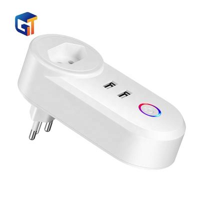 China Residential/Multi-Purpose G-Tech Plus Google Alexa Socket British Smart Home Smart Socket Mini Life Power Adapter Outlet for sale