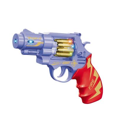 China 2023 Children's Toy Revolver Toy 2023 Children's Game Gun Music Toy Boys Electronic Outdoor Light Plastic Toy Gun for sale