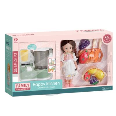 China Educational Hot Selling Cooking Kids Kitchen Play 12 Inches Girl Empty Dress Body Up Dolls Set for sale