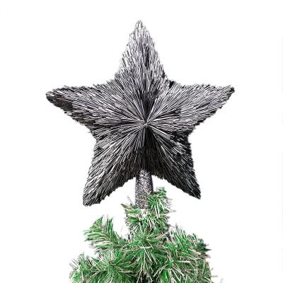 China Tree Topper Black Series Christamas Tree Decoration Christmas Star Ornaments 25cm Dark Gray for sale