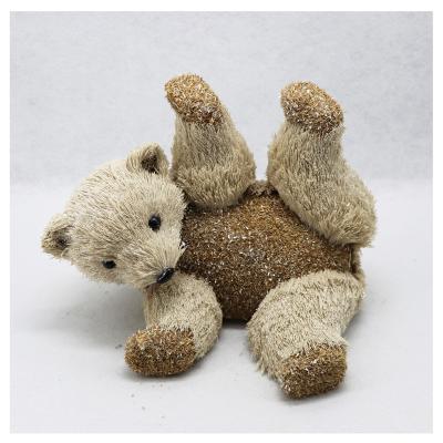 China Beautiful handmade indoor natural Brown Bear ornament for holiday / home decor. for sale