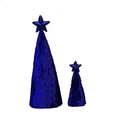 China Small Handmade Christmas Tree Cone Mini Christmas Tree With Star For Holiday / Wedding Decor for sale