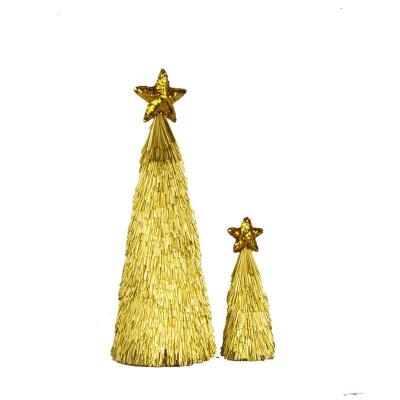 China Handmade S, L Set Decorative Christmas Tree Table Top Mini Christmas Tree With Star For Christmas, Party, Bedroom for sale