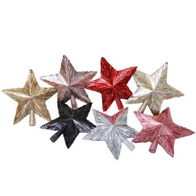 China 2022 New Craft Supplies Handmade Christmas Ornaments Artificial Braid Glitter Treetop Star For Christmas Tree Decoration. for sale