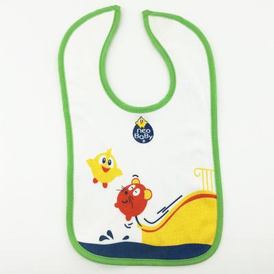 China Washable Cute Animals Cotton Kid Baby Cozy Soft Organic Bib for sale