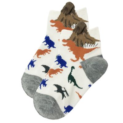 China Sports Cartoon 3D Volcano Causal Ankle Socks Daily In-stock Wear Boys Socks for sale