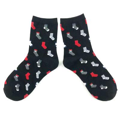 China Breathable Custom Design Logo OEM Cute Ladies Pattern Comfortable Cotton Crew Socks For Women for sale