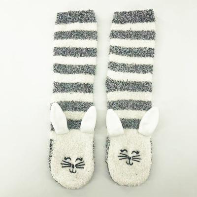 China Breathable Custom Design Logo OEM Rabbit Design Warm Thick Winter Crew Socks For Women for sale