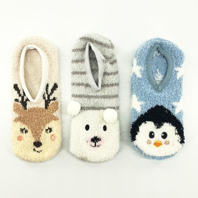 China Breathable Custom Design Cute Animal Anti-Slip Winter Thick Warm Indoor Socks Logo OEM Pattern For Women And Girls for sale