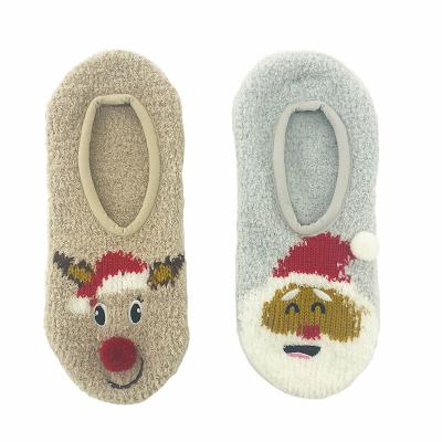 China Breathable Christmas Socks Women Fashion Ladies Indoor Warm Woolen Socks for sale