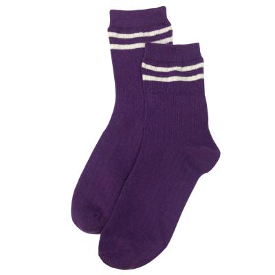 China Women's Athletic Socks Cotton Breathable Casual Colorful Crew Socks For Women US Size 5-10 for sale