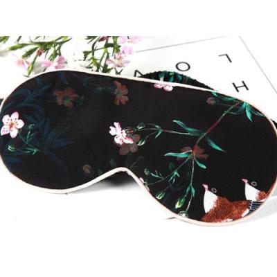 China Home/Office/New Black Mulberry Silk Sleep Eye Mask Travel Blindfold Travel Design for sale