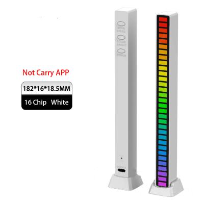 China Fashion 16/32 Chip Multi-Mode Display Light Music Can Wear APP RGB Led Music Control Rhythm Atmosphere Sound Lamp for sale