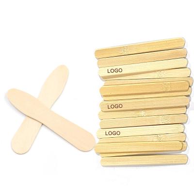 China Sustainable Edible Ice Cream Stick Wood Scrap Spoon Custom Design Wooden Bamboo Ice Cream Popsicle Stick Sticks for sale