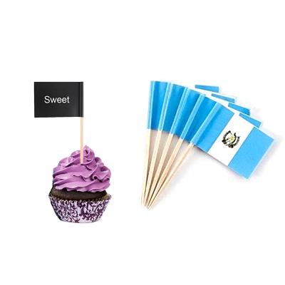 China Disposable Flag Toothpick Toppers Cake Toothpick Flag Double Sides Print Design Toothpick Flag for sale