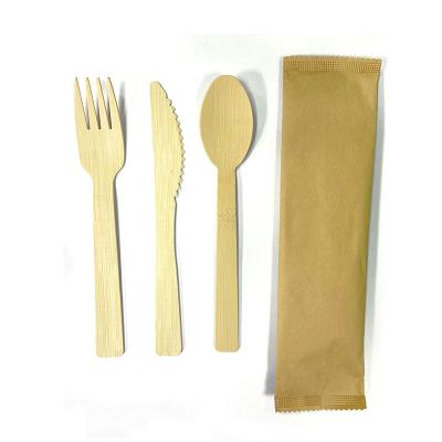 China Custom Natural Disposable Disposable Spoon Bamboo Knife Fork Cutlery Wooden Spoon for sale