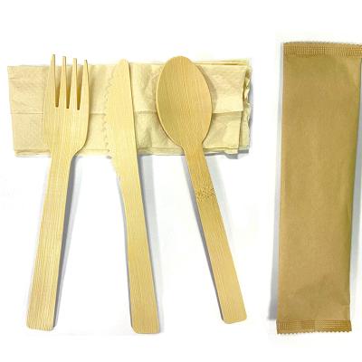 China Wholesale Individual Disposable Disposable Knife Spoon Fork Bamboo Wooden Cutlery Set Cutlery Wooden Spoon for sale