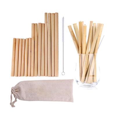 China Natural Drink Disposable Water Biodearadable Bamboo Disposable Bamboo Straws for sale