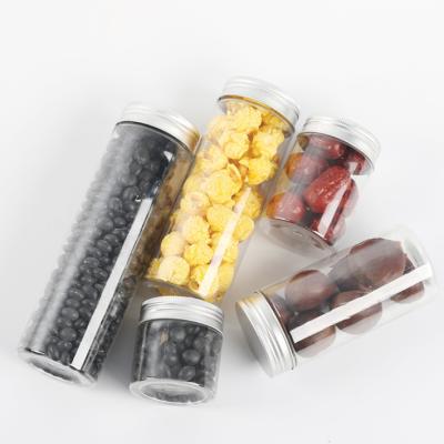 China food & Plastic Beverage Packaging Pet Bottles Food Sealed Transparent Boxes Cookies Tea Packaging Bottles for sale