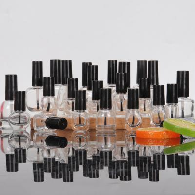 China Free Sample Customized Clear Empty Glass Nail Polish Bottle 5Ml 10Ml 15Ml Personal Care Wholesales With Caps And Brush for sale