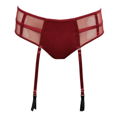 China Sexy Hot Sale Women Mesh Teddy Garter Belt Transparent Erotic Fashion Mesh Panties Honeymoon Underwear Lingerie for sale