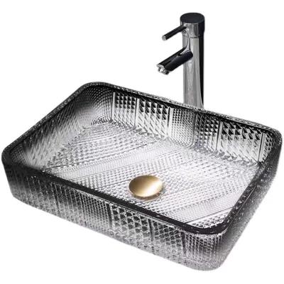 China Hto Glass Wash Basin Modern Quality Guarantee Vessel Modern Glass Basin Basin for sale