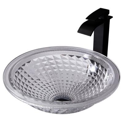 China Modern Recommend Wholesale Bowl Sinks Popular Countertop Glass Basin Glass Pedestal Sink for sale