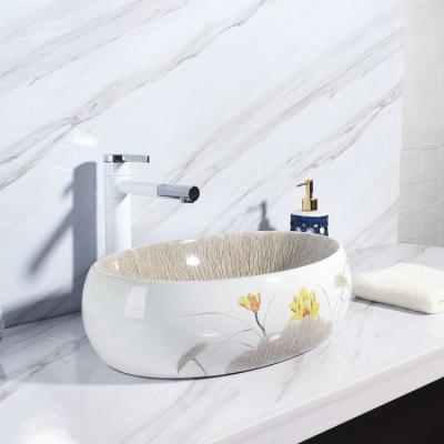 China China Factory Chinese Factory Bathroom Basin Art Sink Sink Design Ceramic Top Toilet Basin With Color for sale