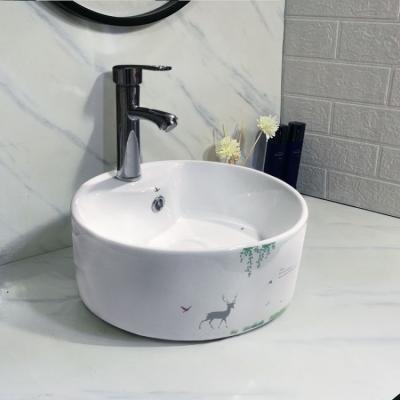 China China Factory Chinese Factory Bathroom Basin Art Sink Sink Design Ceramic Top Toilet Basin With Color for sale