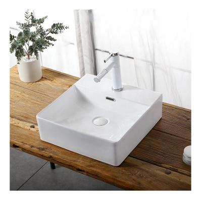 China Modern Small Size Freestanding Wash Basin For Square Shape for sale