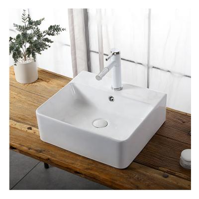 China 2021 new modern porcelain wash model square hand basin for sale for sale