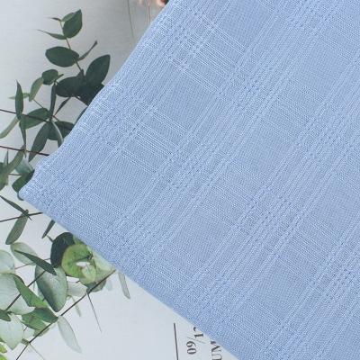 China Breathable t/c 80/20 Cotton Yarn Jacquard Check T-shirt Fabric Cheap Stock Dyed Over for sale