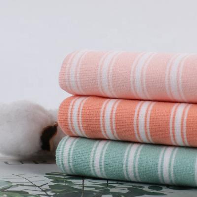 China Stretch Textiles Material Combed 94% Cotton 6% Spandex Compact Siro Knitted Jersey Stripe Fabric With Cold Touch For T Shirt for sale