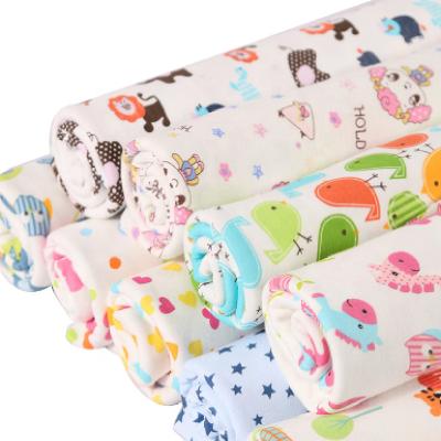 China Customized Printed Organic Cotton Lycra Stretch Fabrics Shrink-Resistant Knitted Digital Printing Fabric For Baby Clothes for sale