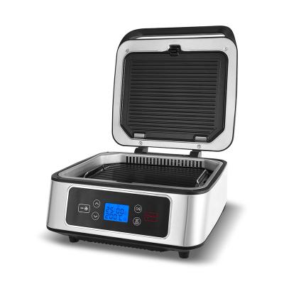 China Multifunctional Digital Touch 1600w Commercial Car Sandwich Press LED Touch Screen Electric Touch Grill for sale