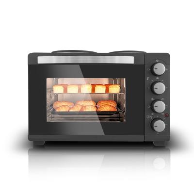 China NEW 25L Commercial Mechanical Timer Control Mini Electric Toaster Oven With Portable Burner for sale