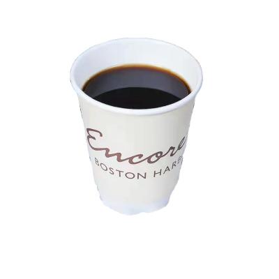 中国 Biodegradable Double Wall Hot Disposable Coffee Cup Paper With Lid Logo Gold Beer Customized Craft Printed Disposable 4oz 8oz 12oz 16oz 20oz 販売のため