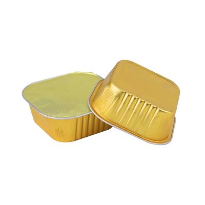 China Factory Direct Sales Disposable and Eco-Friendly Packing Disposable Aluminum Foil Liner Box for Airline Supply Food Tray Container for sale