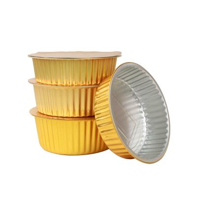 China Eco Friendly Disposable Pizza Tray Pie Pan Foil Dish Molds With Lids Aluminum Foil Around Healthy Disposable Custom Cupcake Cup for sale