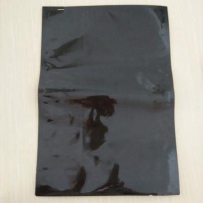 China Recyclable Custom Black Aluminum Foil Plastic 3 Sides Sealed Bag For Packaging for sale