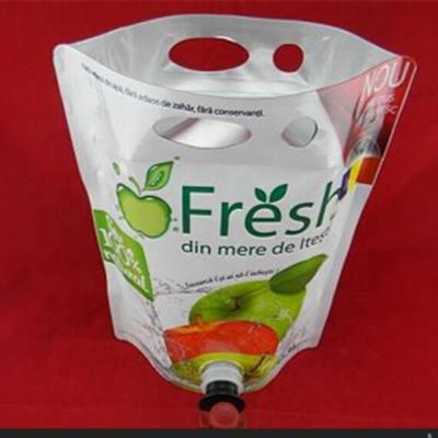 China Moisture Proof Liquid Holder Up Pouch Spout Bag With Tap For Custom Wine Packaging for sale